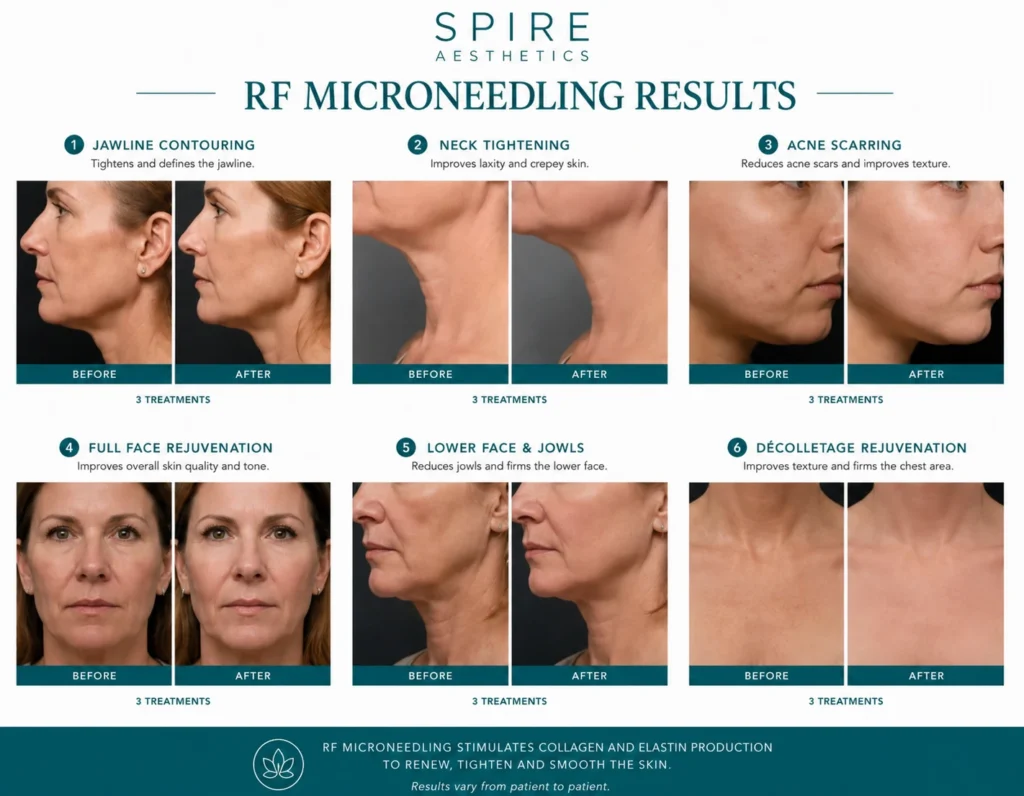 RF Microneedling Skin tightening Winkfield results