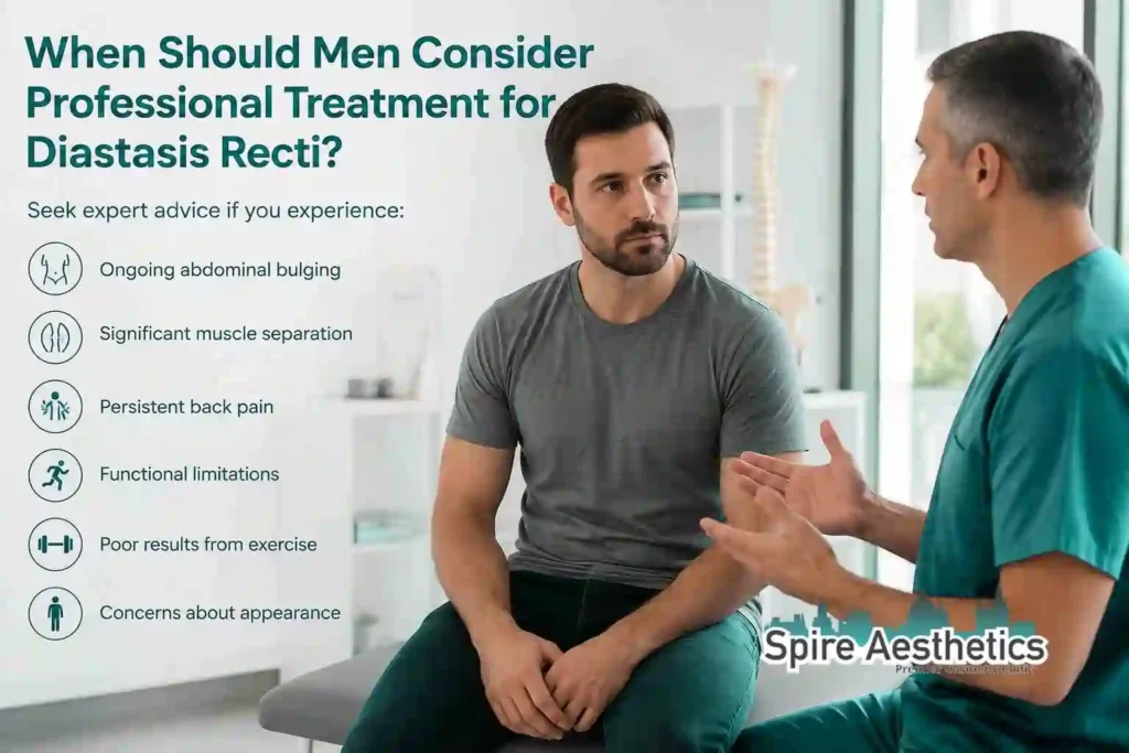When Should Men Consider Professional Treatment for Diastasis Recti Winkfield?
