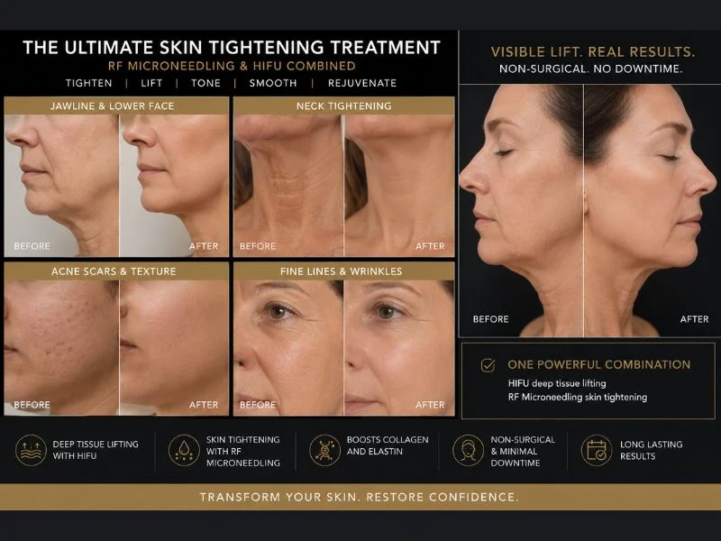 Results of combined treatment for the ultimate skin tightening treatment Winkfield